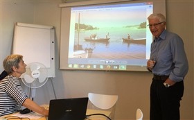 Nilla Söderqvist, v ordf SIKO och Arne Griphult, SIKO-ledamot, strandskydd. Foto: Britt Fogelström